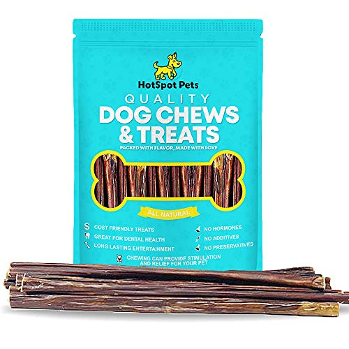 hotspot pets 6 Inch Beef Gullet Sticks for Dogs (10 Pack) | All Natural Esophagus Dog Chew Snacks | Hollow Jerky Treats Made from Grass Fed Cattle | Fantastic Alternative for Rawhide and Bully Sticks