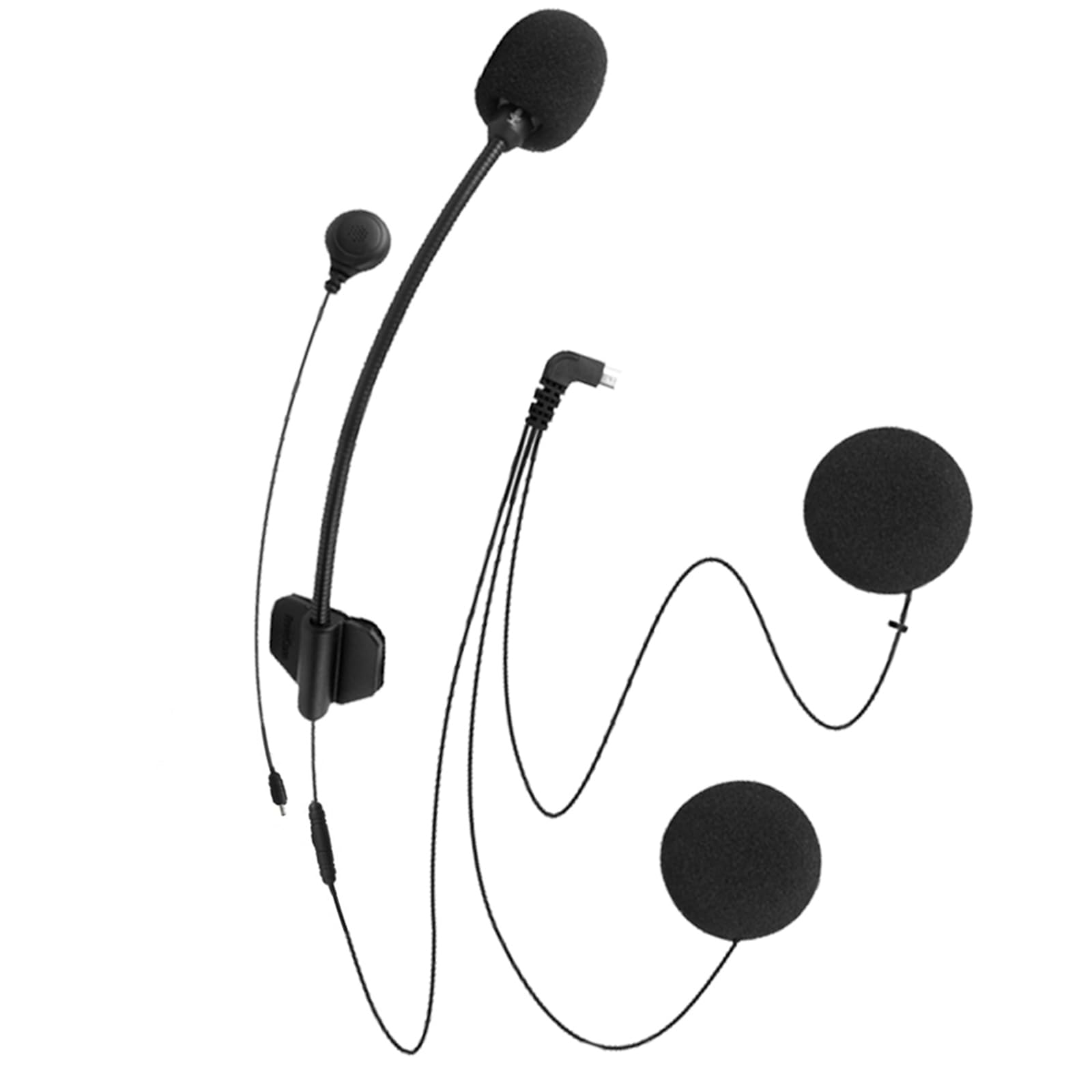 FreedConn Old Version 8Pin Headset Microphone Motorcycle Helmet Speakers for FDC VB/T-COMVB/T-COMSC/T-MAX Helmet Communication System [Changeable Hard Mic + Soft Mic Speaker]