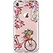 iPhone 7 Case,iPhone 8 Case,LUMARKE Vintage Floral Clear TPU with designs for Women Girls Slim Flexible Soft Silicone Protective Phone Case Cover for iPhone 7 /iPhone 8 -Flowers