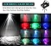 EAAGD Party Strobe Lights, 7 color Ocean Wave Projector Stage Halloween Christmas Rgb Led Par Light Lighting with Remote for DJ Bar Karaoke Xmas Wedding Flame Effects(Black)