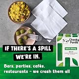The Cheeky Panda Bamboo Paper Napkins 100 Pack 25x25cm 2 Ply White view 4