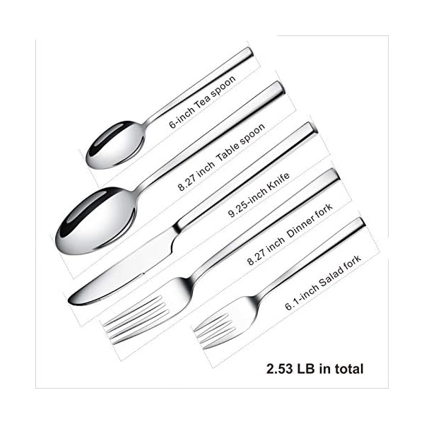 WUJO-Cutlery-Set-Stainless-Steel-Dinner-Set-60-Piece-DinnerwareTablewareSilverware-Set-Service-for-12-Person-Include-KnifeForkDessert-ForkSpoonTeaspoon-Mirror-Polished-Dishwasher-Safe WUJO Cutlery Set, Stainless Steel Dinner Set, 60 Piece Dinnerware/Tableware/Silverware Set Service for 12 Person…