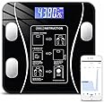 Balança Digital Bioimpedância Premium Bluetooth com App Saúde iOS Android para IMC Gordura Corporal Massa Muscular Massa Ósse