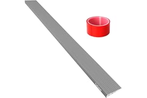 LIEKUMM 3/4" Rise PVC Threshold Ramp for Doorways, 1700 Lbs Capacity, Self-Adhesive Transition Ramp for Wheelchairs, Strollers, and Scooters, Cuttable, Grey