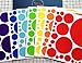 Mozamy Creative Dots Wall Decals (175 Count) Primary Colors Dots Decals Rainbow Colors Polka Dot Decor Kids Wall Decals Classroom Wall Decals Playroom Wall Decor