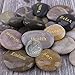 CYANBAMBOO Engraved Inspirational Gift Stones Words Natural Stones Lettering for Prayer Faith Meditation (25 Different Words 1-2 inches)- Worry Stones Party Rocks with Sayings Positive Motivational