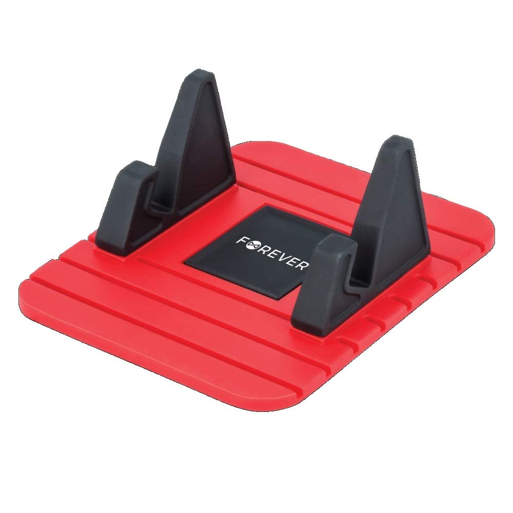 Forever - Car Mount for Smartphone - Anti-Slip Pad + Stand Forever - Black/Red