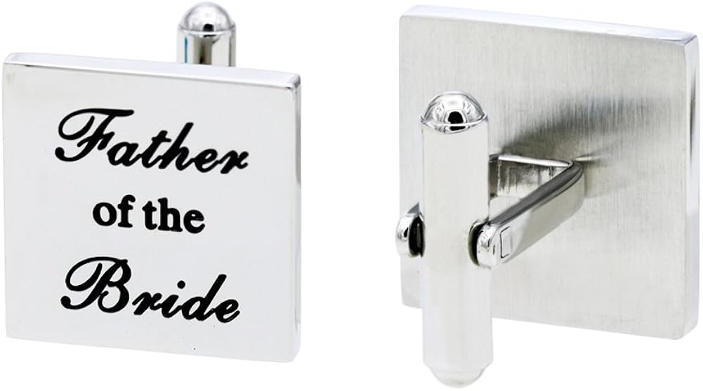 Melix Home Father of the Bride, Forever Your Little Girl Stainless Steel Cuff Links Gift For Dad From Daughter Son (White) - Image 3
