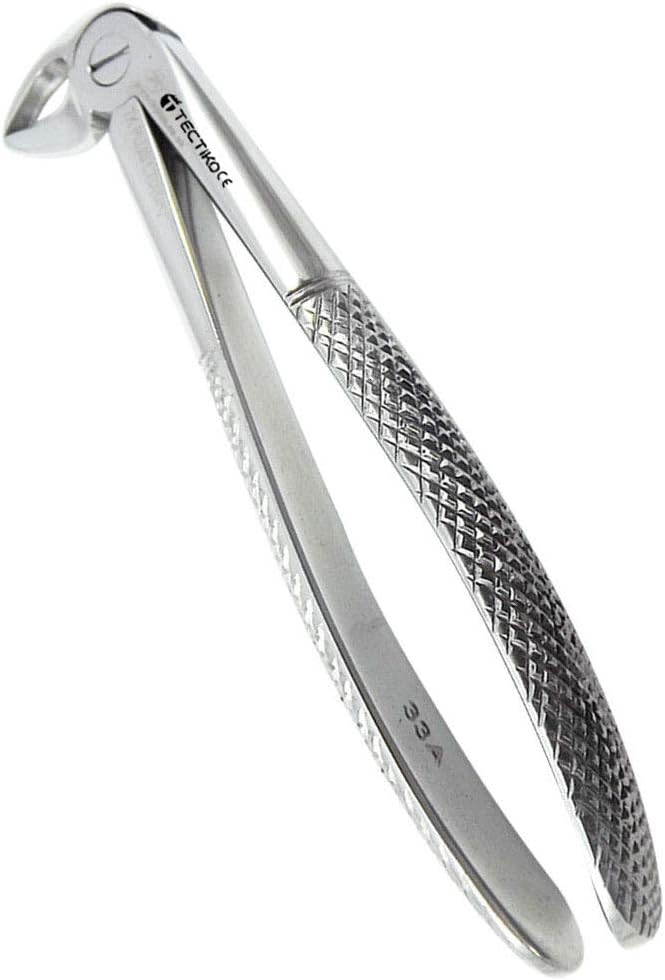 TECTIKO Dental Tooth Extraction Forceps Dentist Teeth Extracting Dental Instruments for Lower Upper Roots (Fig# 33)