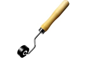 GELELF Smooth Peeling Brayer Roller - Wood Hand Roller Rollers Ink Roller Tape Roller for Gluing Taping Gel Printing Inking Block Printmaking Stamping Scrapbooks (#1: 0.5 Inch (1.2CM))