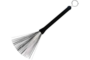 KOPIDA 12.6'' Metal Drum Wire Brushes Retractable Wire Brushes Drums Drum Sticks Brush with Comfortable Rubber Handles, Portable Drum Cleaning Tool