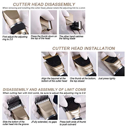 HAHAKEE Professional Hair Clippers, Rechargeable Haircut Trimmer Set