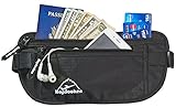 Hopsooken Travel Money Belt: Waist Pack for Running and Cycling, Rfid, Comfortable, Durable and Lightweight Hidden Travel Passport Wallets.