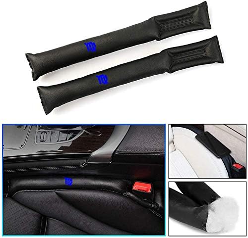 Longzhimei Puレザー 車用シート コンソール 隙間 クッション適合 Scion Ia Im Tc Fr S 黒と白 隙間埋めクッション 2本セット B085nn9qmh 640円