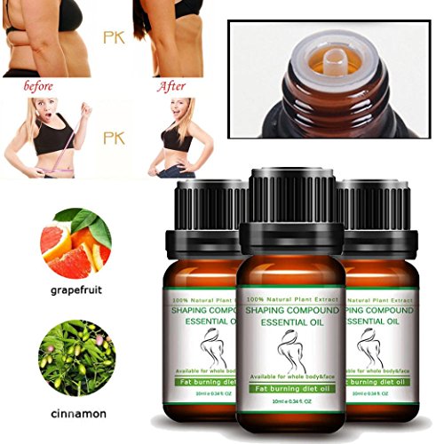 Hunputa 100% Pure Natural Essential Oils ,Slimming Essential Oil Massage Weight Loss Product Leg Body Waist Fat Burning