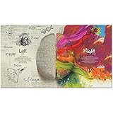 Visual Art Canvas Wall Art,Abstract Motivational Inspirational,E=MC2 Wall Decal Science Wall Art,Framed and Stretched,Ready to Hang on (Inner Frame)