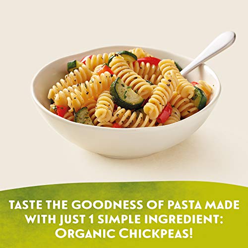 Tolerant Organic Gluten Free Chickpea Rotini Pasta, One 8 Ounce Box, Plant Based Protein, Vegan Pasta, Single Ingredient Protein Pasta, Whole Food, Clean Pasta, Low Glycemic Index Pasta