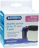 Interpet Monthly Service Kit for PF Mini Aquarium Filter 3 Pack
