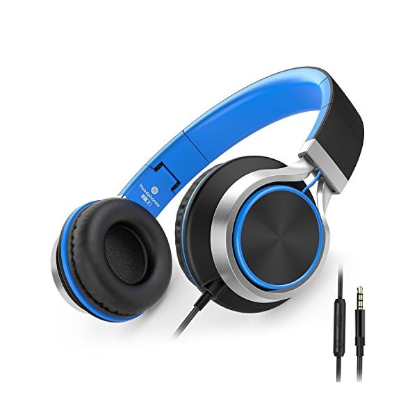 AILIHEN-C8-Foldable-Headphones-with-Microphone-and-Volume-Control-Lightweight-Stereo-Headsets-for-iPad-35mm-Android-Cellphones-Smartphones-Laptop-Computer-Mp3-BlackBlue Ailihen C8 Foldable Headphones with Microphone and Volume Control Lightweight Stereo Headsets for iPad 3.5mm Android…