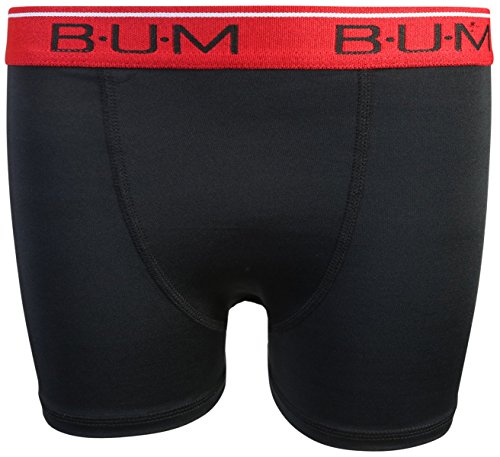 B.U.M. Equipment Boys\' Performance Active Compression Underwear Boxer Briefs (6 Pack), Red/Black/Grey, Small/6-7'