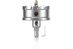 BEoffer 4" TCT Hole Saw Set - 1 Pack 100mm Tungsten Carbide Tipped Hole Cutter with Spring-Loaded Pilot Drill Bits for Metal, Stainless Steel, Iron, Plastic and Wood Heavy Duty Hole Saw