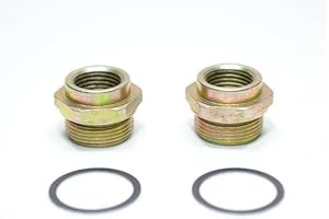 GENERIC (Pair) Brass Fuel Bowl Inlet Fitting For 3/8" Tube 5/8-18 ID Thread 7/8-20 Fits: Holley Carburetor 2300, 4150, 4160 & 4500