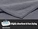 MYLSMPLE Microfiber Luxury Grey Bath Towel Extra Large Bath Sheet Beach Towel (36 Inch X 72 Inch, Grey)