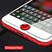 Tempered Glass,HP95(TM) Fashion Home Button Sticker-Touch ID Button Support Fingerprint Indentification System Touch ID for iPhone for iPad (Red)