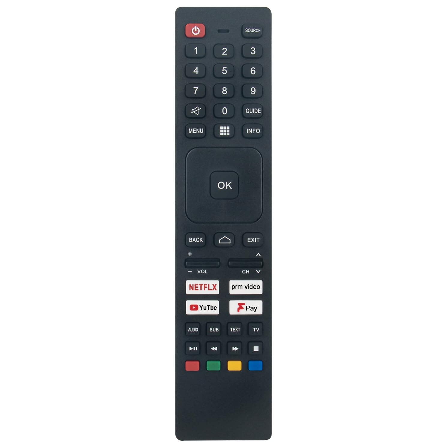 AULCMEET Replacement Remote Control SHWRMC0137N Fit for 4K ULTRA HD ANDROID TV 70DN5KA 75EQ4EA 65EQ4EA 55EQ4EA 50EQ4EA 75EQ3EA 65EQ3EA 55EQ3EA 50EQ3EA 70DN5EA 65FN7EA 55FN7EA 50FN7EA 43FN7EA 65FN6EA