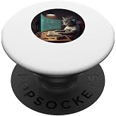 Cat Computer Science Nerd Tech Coding Gaming Programmer PopSockets Adhesive PopGrip