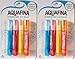 Aquafina Hydrating Lip Balm (2) 4-Packs, Jojoba & Almond Oils, VIT. E, New Flavors (Lemon Zing, Orange Splash, Berry Loco, Pure Original) Total of 8 Sticks Lip Ointment Healing Therapy for Lips