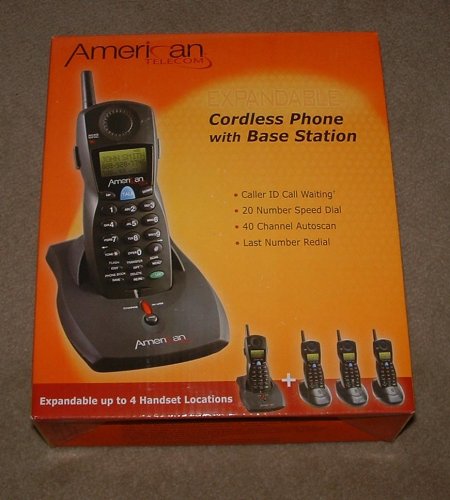 American Telecom Expandable Cordless Phone With Base Station