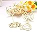 JANOU Mini Heart Shape Place Card Memo Holder Picture Stand Note Clip for Wedding Party Decoration Pack 10pcs (Gold)