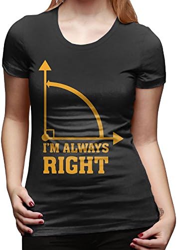 Funny Humor Math Geometry Right Angle Womens' Short Sleeve T-shirt Tee M
