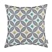 CaliTime Canvas Throw Pillow Cover Case for Couch Sofa Home Decoration Modern Circles Rings with Colorful Dots Geometric 18 X 18 Inches Grey