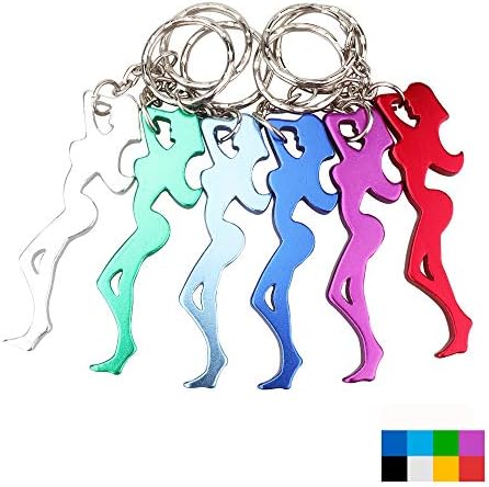 Swatom Fine Figure of a Woman Shape Custom Bottle Opener Keychains, Aluminum Alloy Bottle Opener Keychain, 24 Piece