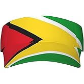 Fashion Guyana Flag Sports Sun Visor Hats Adjustable Empty Top Baseball Cap Outdoor Guyanese Sun Caps for Women and Men
