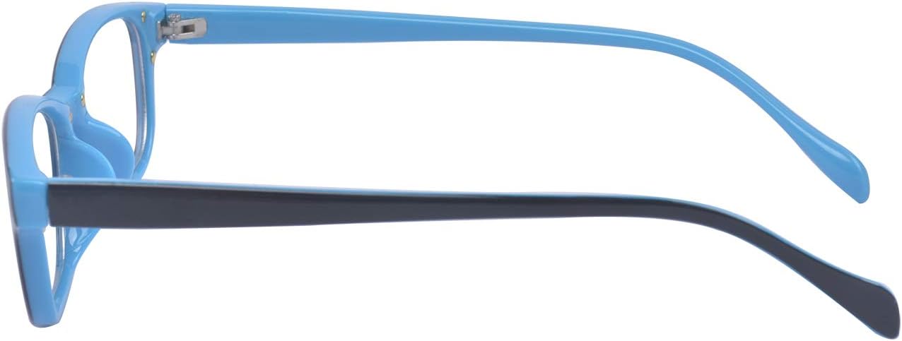 Outray Children Kids Teens Blue Light Filter Computer Glasses for Blocking Anti Eye Eyestrain Transparent Lens Blue Frame - Image 4