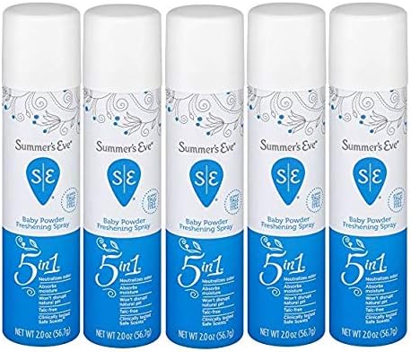 Summer's Eve Special Pack Of 5 Summers Eve Spray Baby Powder 2 Oz X 5