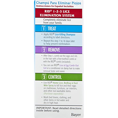 RID Lice Killing Shampoo, Proven Effective Head Lice Treatment for Kids and Adults, Includes Nit