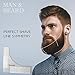 Beard Shaping Tool with Comb Stainless steel Beard Styling & Shaper Template Grooming Kit Guide for Men,Facial Hair Trimmer for Jaw Line, Cheek, Neck & Goatee - Makes Perfect Razor Trimming Line