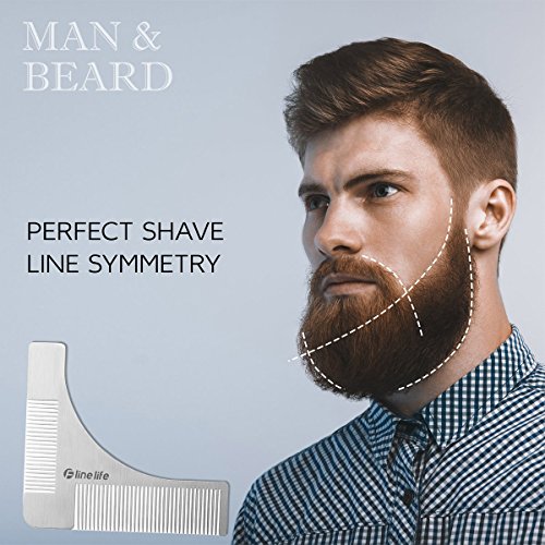 Купить Beard Shaping Tool with Comb Stainless steel Beard Styling