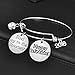 Alxeani Happy Retirement 2018 Find Joy in the Journey Expandable Silver Charm Bracelet Adjustable Bangle Office Worker Gift Retire