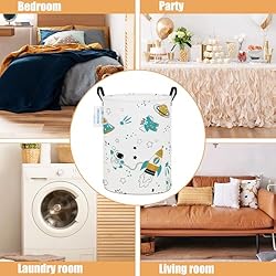 LANGYASHAN Laundry Basket Canvas Fabric Collapsible