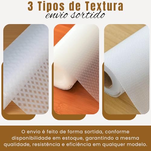 Forro de Gaveta 1,50m Antiderrapante em EVA - Protetor de Gavetas, Armários e Prateleiras, Lavável, Reutilizável e Multiuso para Cozinha, Banheiro e Geladeira - UpShop
