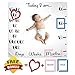 Baby Monthly Milestone Blanket With Frames For Boy Girl | Soft Newborn Photography Props Set By Little GONZA | Large Toddler Photo Month Blanket Backdrop | Baby Registry, New Mom, Baby Shower
