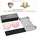 SOJOS Fashion Square Oversized Sunglasses for Women Mirrored Lens SJ2038 with Rose Gold Rim/Pink Mirrored Lens