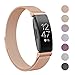 SWEES Metal Band Compatible Fitbit Inspire & Fitbit Inspire HR, Stainless Steel Magnetic Replacement Band Accessories Small Large for Women Men, Silver, Black, Lilac, Sangria, Champagne, Colorful