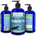 Premium Salmon & Fish Oil for Dogs and Cats - (8 oz Omega 3 Blend) - Dog Health Supplies - Wild Alaskan All Natural Formula Improves Healthy Joints, and Allergies - DHA & EPA Food Supplement for Pets