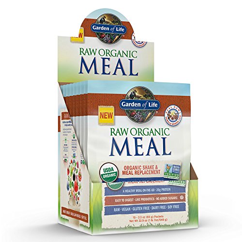 Garden of Life Meal Replacement - Organic Raw Plant Based Protein Powder, Vanilla, Vegan, Gluten-Free, 10 Count Tray, Net Wt 22.9 Oz Garden of Life Meal Replacement - Organic Raw Plant Based Protein Powder, Vanilla, Vegan, Gluten-Free, 10 Count Tray, Net Wt 22.9 Oz